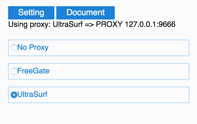 Firefox Ultrasurf - GProxy addon