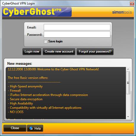 Cyberghost Create account