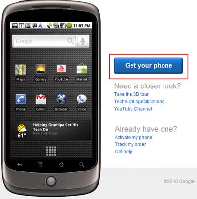 How to get Nexus One outside US - Get a shipping address
