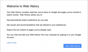 Clear Google history